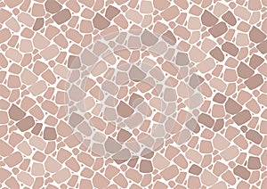 Vector illustration of random stone wall tiles in brown.